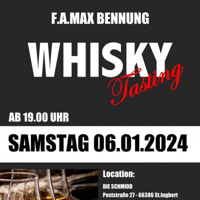 Whisky Tasting – 06.01.2024